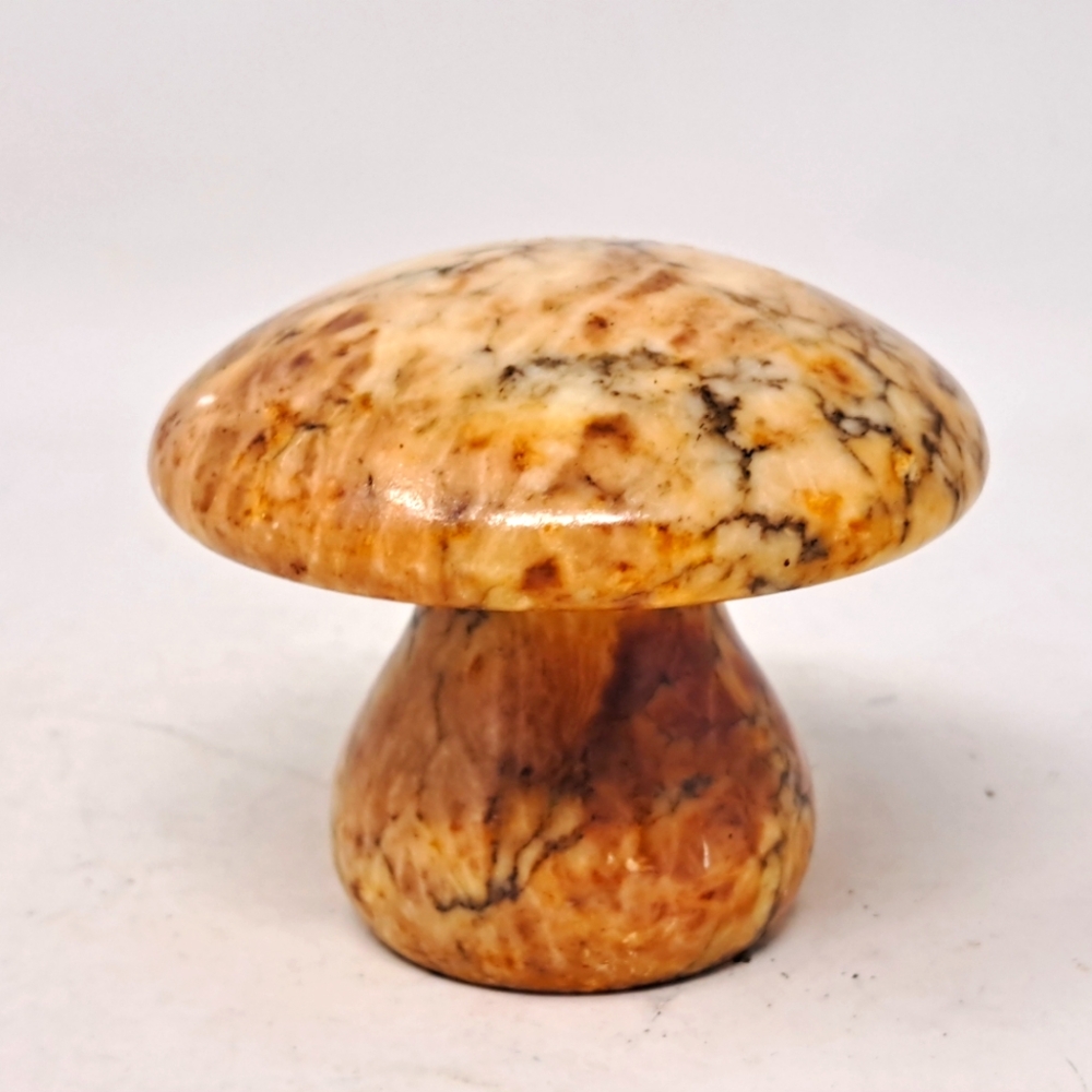 Genuine Alabaster Carved Mushroom